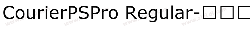 CourierPSPro Regular字体转换